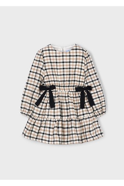 MAYORAL Plaid Girls' Dress - Black