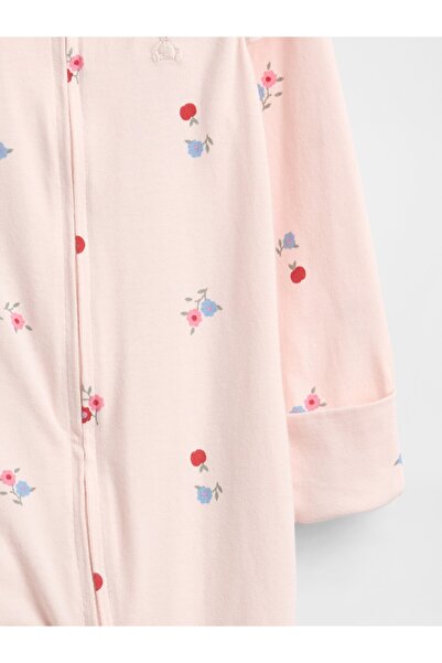 GAP Bebek Pembe First Favorites Organik Pamuklu Ayaklı Bodysuit