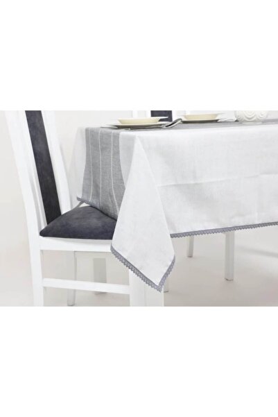 OEM Vega tablecloth, cotton + polyester, gray, 135 x 220 cm