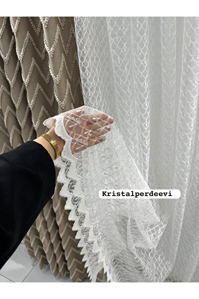 Beautiful TÜL PERDE BRODE KUMAŞ KOMPLE DESEN 1/3 SIK PİLELİ BORU PİLE