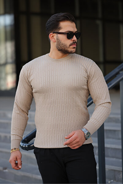 comstar Ανδρικό πλεκτό πουλόβερ με μακρύ μανίκι με λαιμόκοψη