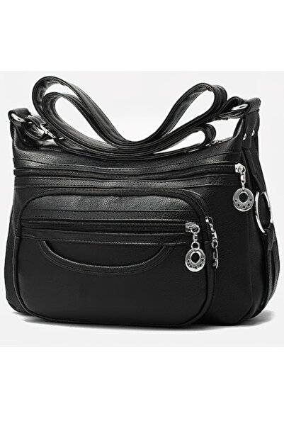 OEM Geantă de damă, cu 5 buzunare exterioare și 5 buzunare interne, fabricată din piele ecologică PU