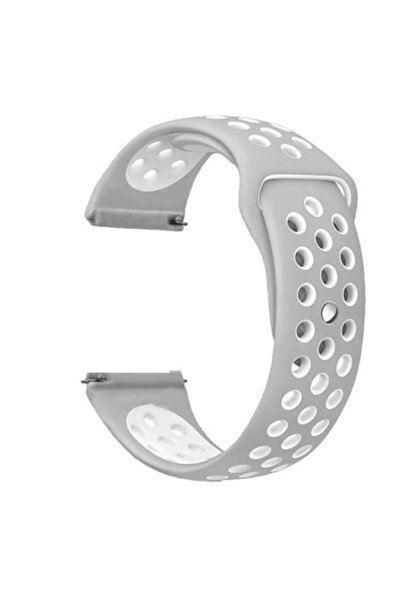 Very Dream Curea silicon, compatibila Xiaomi Amazfit GTS, telescoape Quick Release, Gri/Alb