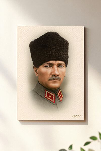 Genel Markalar 4K Ultra Yüksek Kalite Mustafa Kemal Atatürk - Kanvas Tablo K5