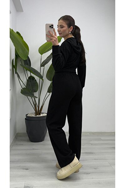 ÖZZYFASHION Zippered Hooded Thessaloniki Suit Black