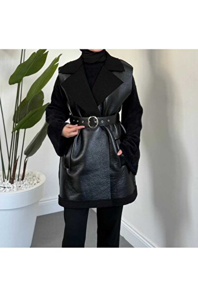 TESETTÜR AKBAŞ İçi Kürklü Suni Deri Yelek