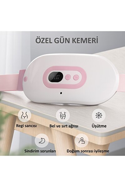 PraticalLife Dijital Isıtmalı Regl Kemeri 3 Kademeli Isı ve Masaj Özellikli A...