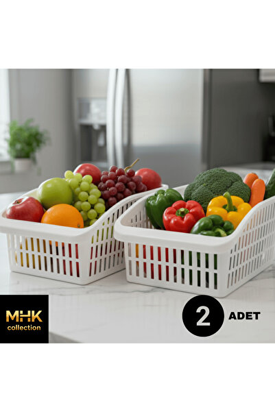 MHK Collection 2 Large Refrigerator Organizer Baskets