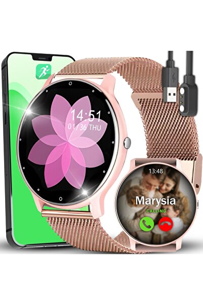 Other Smartwatch zegarek damski wodoodporny krokomierz pomiar tętna IPS 1.28''