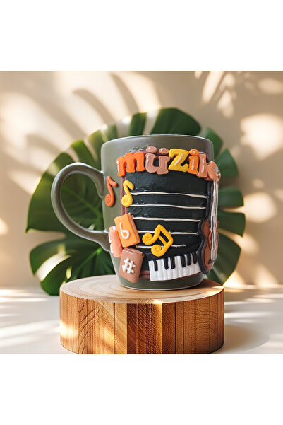 MAKARON SANAT KİŞİYE ÖZEL EL YAPIMI,MÜZİK ÖĞRETMENİ HEDİYESİ, 3D KABARTMA ÖĞR...