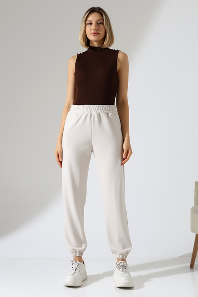 Esberin Kadın Modal Kumaş Lastikli Paça Premium Eşofman Altı