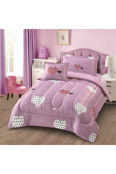 HOURS Horse Winter Children's Fur Bedspread with Velvet on Both Sides, Suitable for a Bed Size 120 x 200 cm, Consisting of 4 Pieces