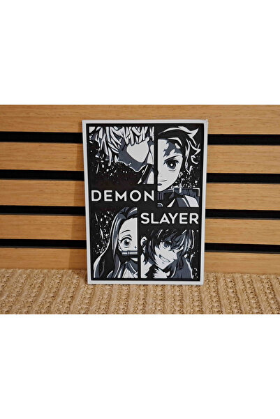 Demon Slayer 4 Faced 3D Wall Decor – Anime Themed Art Table - Anime Gift