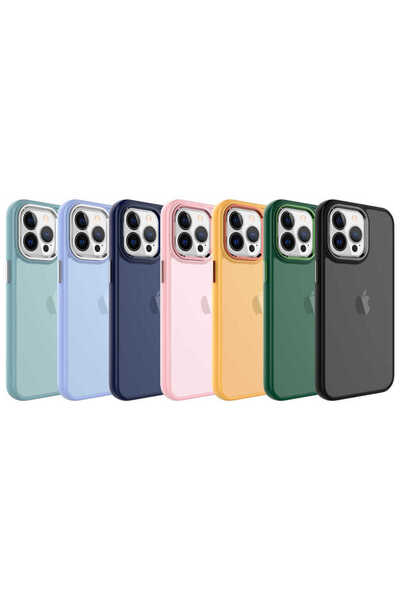 Aden iPhone 13 Pro Compatible Frosted Hard Pc May Case-Dark Green