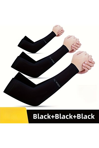 Choice One Size Black 3pairs 3 pairs of men's and women's arm sleeves, summer...