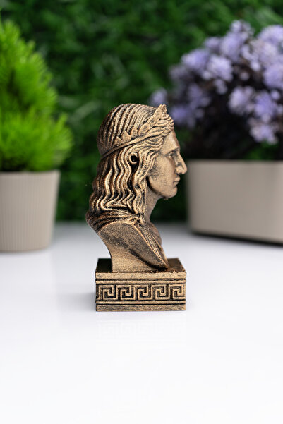 Makerpax Apollo Büst Figür – Apollo Antik Yunan Mitolojisi Dekoratif Heykel 12CM