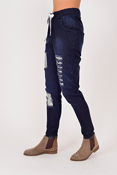 Park Moda TK21722 TERRA SEQUIN DETAILED LYCRA PANTS