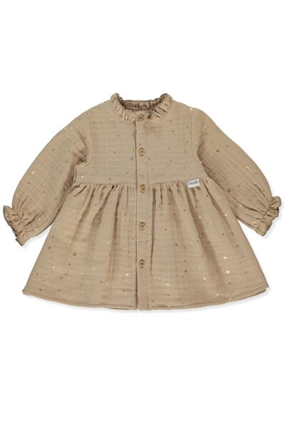 Bebetto MÜSLİN ELBİSE (SHINING STARS) BEJ