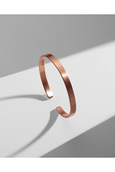 Sırlı Sepet İçi Ayetel Kürsi Yazılı Dışı Düz İnce Bakır Bakır Bilezik