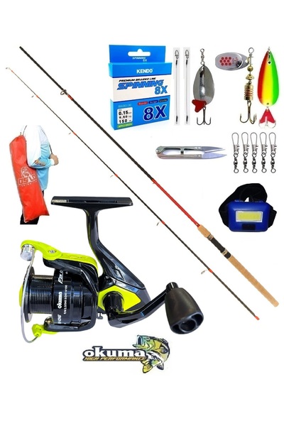 Oslo Okuma Fın Chaser 4000 270cm 10-35gr Remixon Red Zoom Karbon Turna Spin Olta Takımı Seti