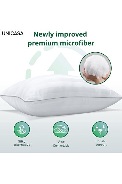 UNICASA ™ Premium Hotel Quality Pillows (50x75 cm) – Ultra Soft, Hypoallergenic, Memory Foam Alte