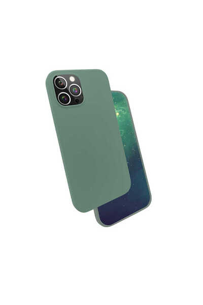 Aden iPhone 12 Pro Compatible Silk Silicone-Dark Green