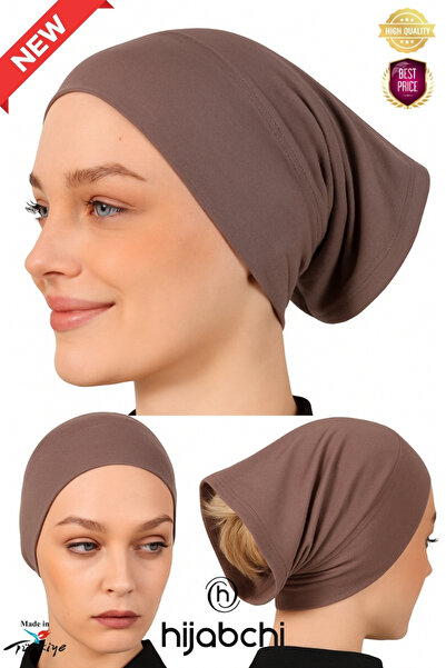 hijabchi Πρακτικό καπέλο Pipe - Καπέλο με ανοιχτή πλάτη - Viscose ελαστικό ύφασμα - Dark Viscose