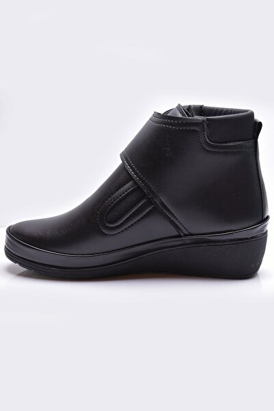 GÜLERSHOES Garantili Ortopedi Su Geçirmez Kaymaz Taban Kürklü Fermuarlı Anne Bot 37-38-39-40-41-42 Numara