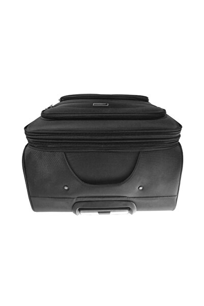 Naimeed Company Troler voiaj, Naimeed D5595L, 4 roti duble 360 grade, material textil, inchidere cifru, Negru, 47x30