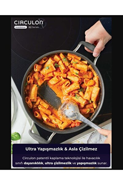 Circulon 24 cm Shallow Pot with Glass Lid Kitchen