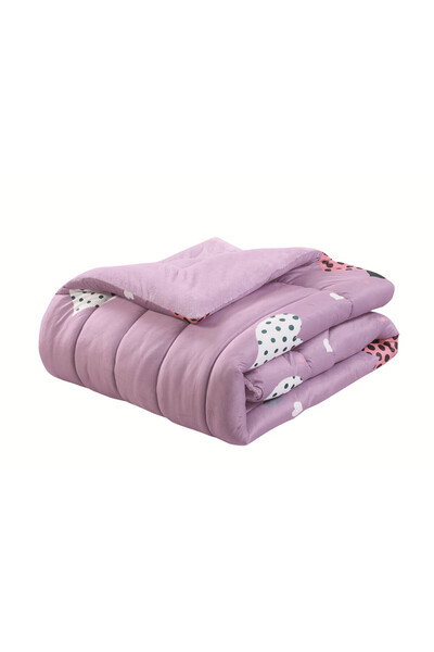 HOURS Horse Winter Children's Fur Bedspread with Velvet on Both Sides, Suitable for a Bed Size 120 x 200 cm, Consisting of 4 Pieces