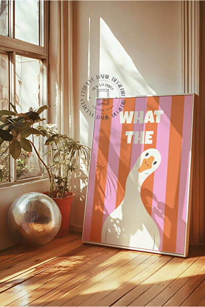 DES VU PRINT What The Duck Poster, Çerçevesiz Ördek Posteri