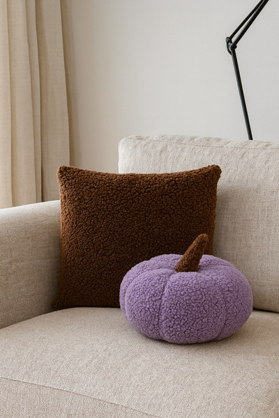 Madame Clean Home Teddy Decorative Pumpkin Pillow and Inner-Filled Cushion