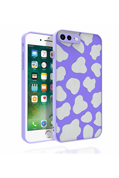 Aden iPhone 8 Plus Compatible Case Patterned Camera Protected Shiny Nora Cover - No1