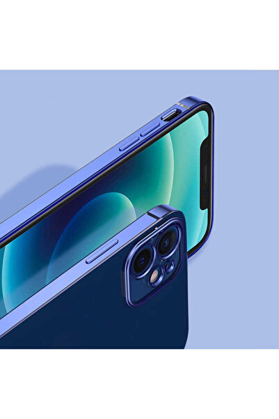 Aden iPhone 12 Pro Compatible Gbox Case-Blue Open