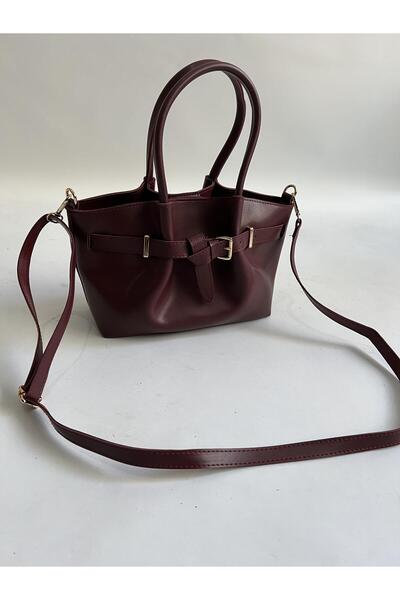 Mia Collection Hey Model Geantă de mână și de umăr pentru femei Roșu Claret