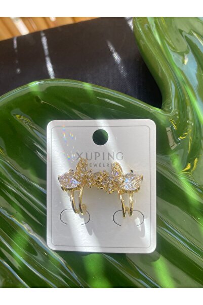 XUPING JEWELRY ÇELİK KÜPE TAŞLI KELEBEK