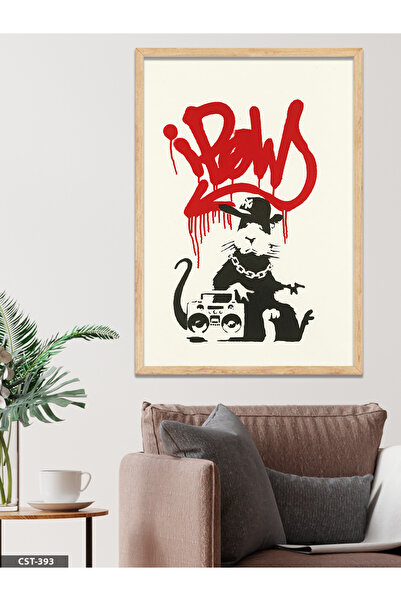CeSht Slika u drvenom okviru "Rapper Mouse"