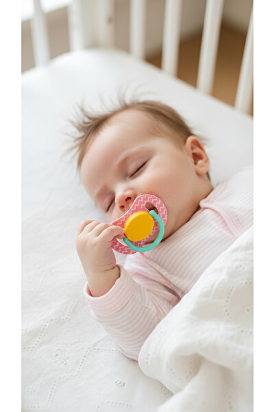 BiTree Baby Bitree 806 Pembe Serenity Simetrik Uçlu Silikon Emzik 0-6 Ay