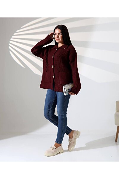 GİYSİ DÜNYASI 57 Triko Kumaş Petek Örgü Detayli Hirka