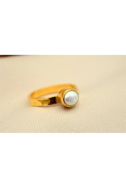 alpsilverart 925 Ayar Gümüş Doğal İnci Taşlı Yüzük | Kadınlara Özel Otantik Takı