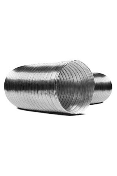 Mikasso Alüminyum Telli Şofben Aspiratör Davlumbaz Borusu 120 mm 2 mt