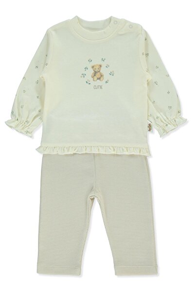 Bebetto طقم بيجامة عضوية من قماش السوبريم بدون أكمام مكون من قطعتين (دب لطيف ...