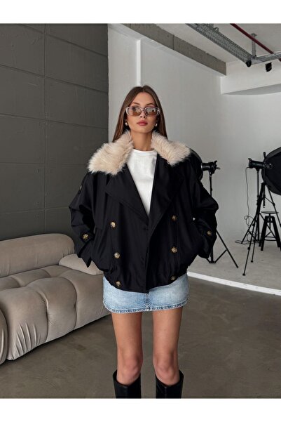 Ekim Store Buttoned Collar Trench Coat