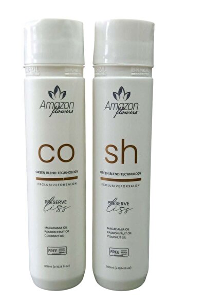Amazon Flower 300ml Shampoo and 300ml Conditioner with Macadamia Oil and Coconut Oil for Dry Hair