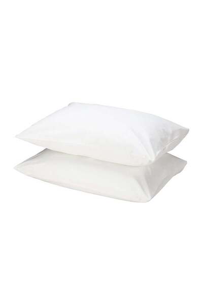 Mirfa 2piece Cotton White Pillowcases King Size White 100% Cotton- 144 Thread...