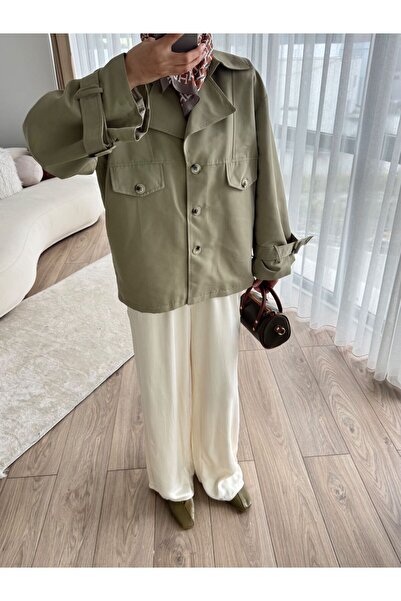 Butik Tesettür Günlük Şık Giyim Minakaia Trençkot