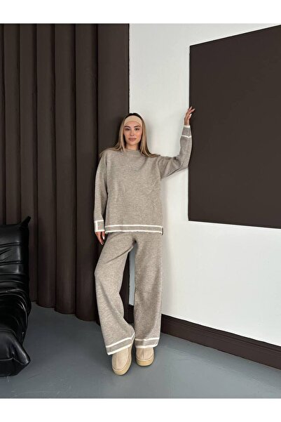 GİYSİ DÜNYASI 57 Knitwear Fabric Sweater Pants 2-Piece Set