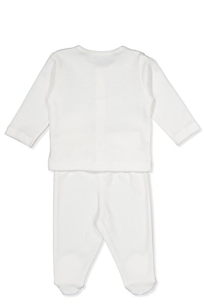 Bebetto İNTERLOK PATİKLİ PİJAMA TAKIMI 2Lİ (MISS ANGEL) EKRU