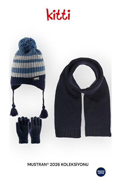 Mustran Set de iarnă din 3 piese pentru copii 4–8 ani Kitti fete băieți - Bea...